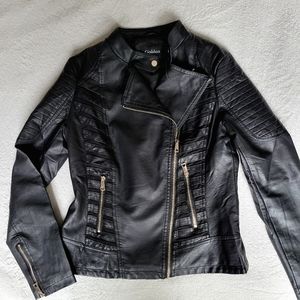 Black Faux Leather Jacket